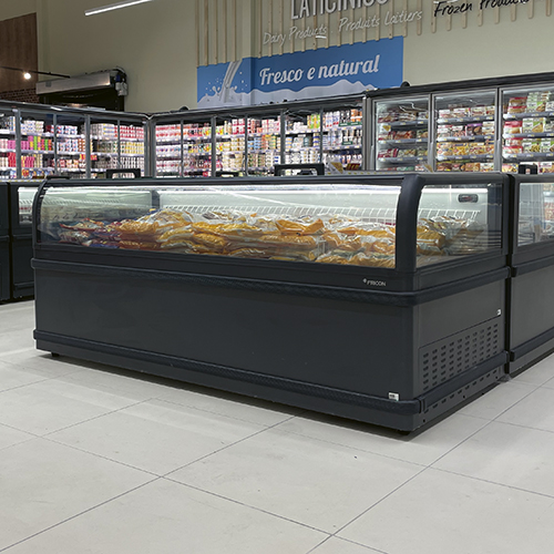 Professional display freezer, 1191 l - Automatic defrost and variable speed compressor