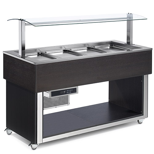 Buffet with static cooling, 3x GN 1/1