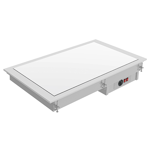 Built-in buffet with heated glass top, 2x GN1/1 - white
