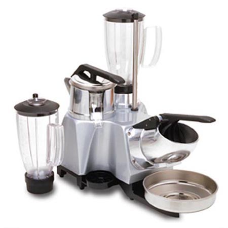Multiple set of 3 functions: Orange juicer, blender and ice crusher
