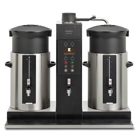 Coffee brewer 60 l with hot water dispenser and 2 containers