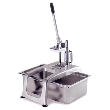 Potato hand chipping machine with knife block and pusher set 10x10 mm