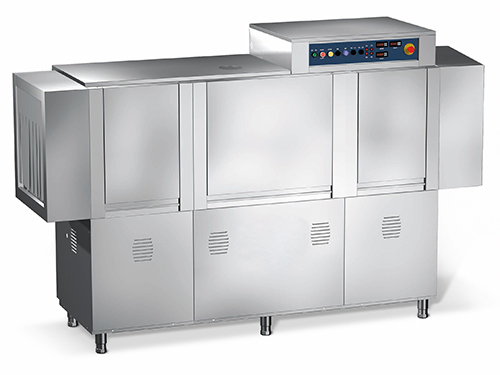 Rack conveyor dishwasher, rack 500x500 mm - 4500 plates/h
