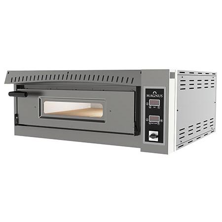 Electric pizza oven with full refractory stone chamber, 1 chamber 670x685x135 mm - digital