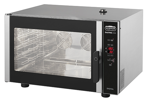 Programmable electric convection oven with humidifier and reverse fans, 4x GN1/1 and 60x40