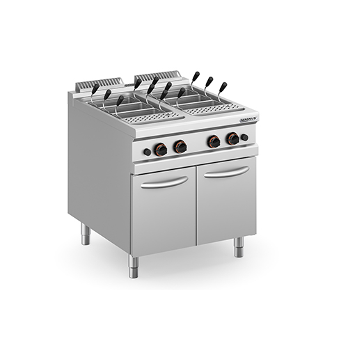 Gas pasta cooker 40+40 l, free standing