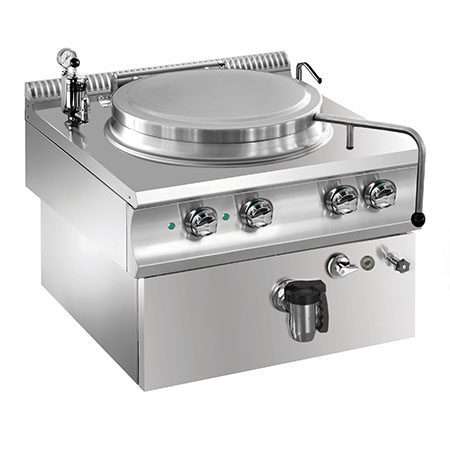 Electric boiling pan, indirect heating, 150 l, TOP (wall mounted)