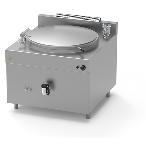 Electric boiling pan of 300 l with autoclave, indirect heating