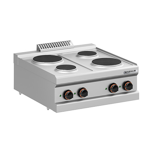 Electric stove with 4 round plates (2x Ø145mm + 2x Ø220mm), countertop