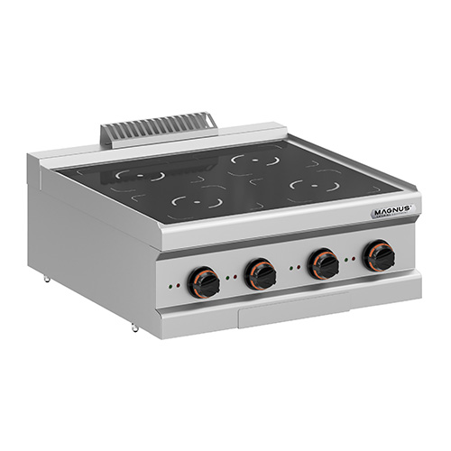 Induction stove with 4 inductors, countertop