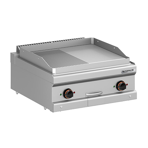 Electric fry-top with mixed plate 650x570 mm, countertop