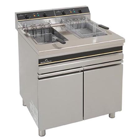 Electric standing fryer 14+14 l