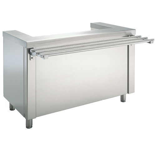 Counter for plate dispenser trolley