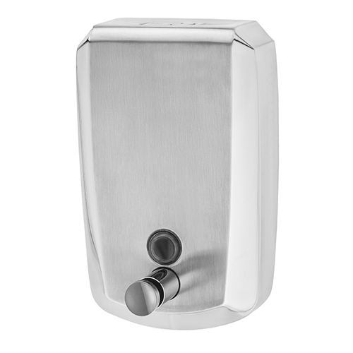 Stainless steel liquid soap dispenser, 1000 ml