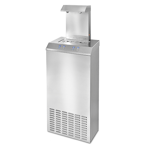 Drinking fountain in stainless steel, high-capacity water cooler