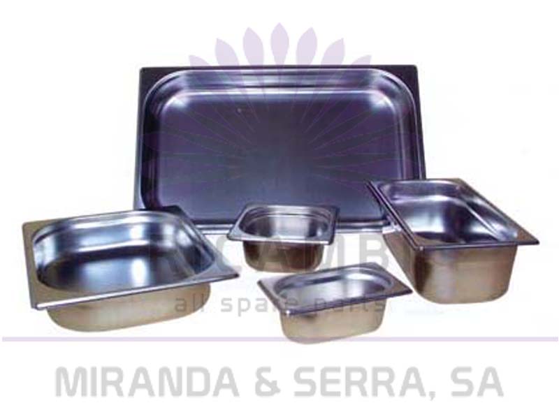 Stainless steel container GN1/1 (530x325 mm) without handles, 28 l, alt=200 mm