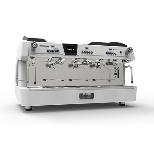 Máquina de café espresso automática, 3 grupos - branco